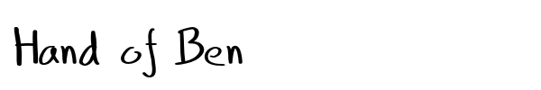 Hand of Ben font preview